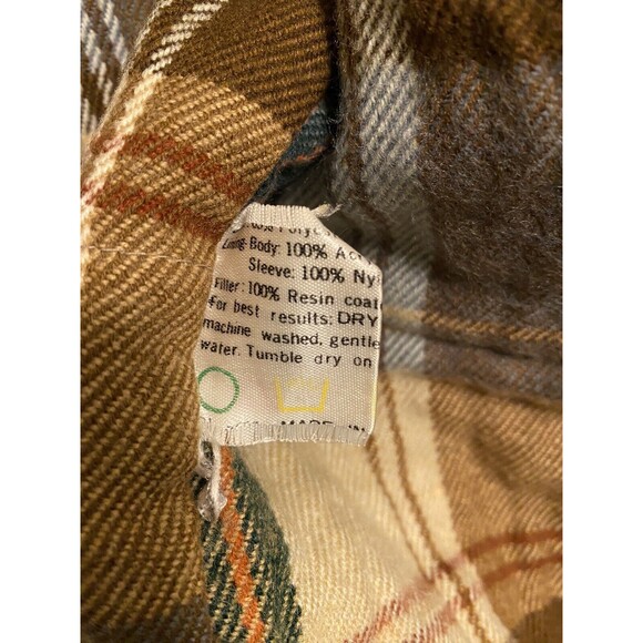 Vintage Bomber Jacket Men’s Small Light Brown Over Sized Pacific Trail Chinstrap - Picture 14 of 16